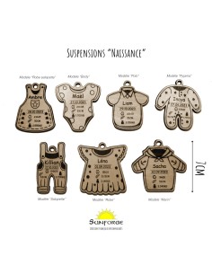 Annonce naissance personnalisé en bois