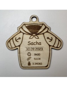 Annonce naissance personnalisé en bois 2