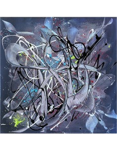 Abstract, tableau réalisé sur un châssis de 50x50 cm par Angélique Louail