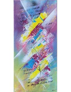 Somnium, châssis de 60x30 cm, acrylique réalisé par Angélique Louail