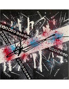 Mavrosa est un tableau abstrait, réalisé sur un châssis coton de 40x40cm par Angélique Louail