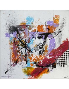 Abstractus est un tableau  abstrait réalisé sur un chassis carré de 40x40cm par Angélique Louail