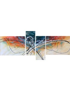Kinisi est un tableau quadriptyque de 140X60cm  par Angélique Louail