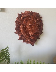 Tête de lion murale