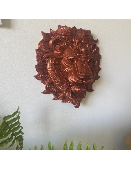 Tête de lion murale